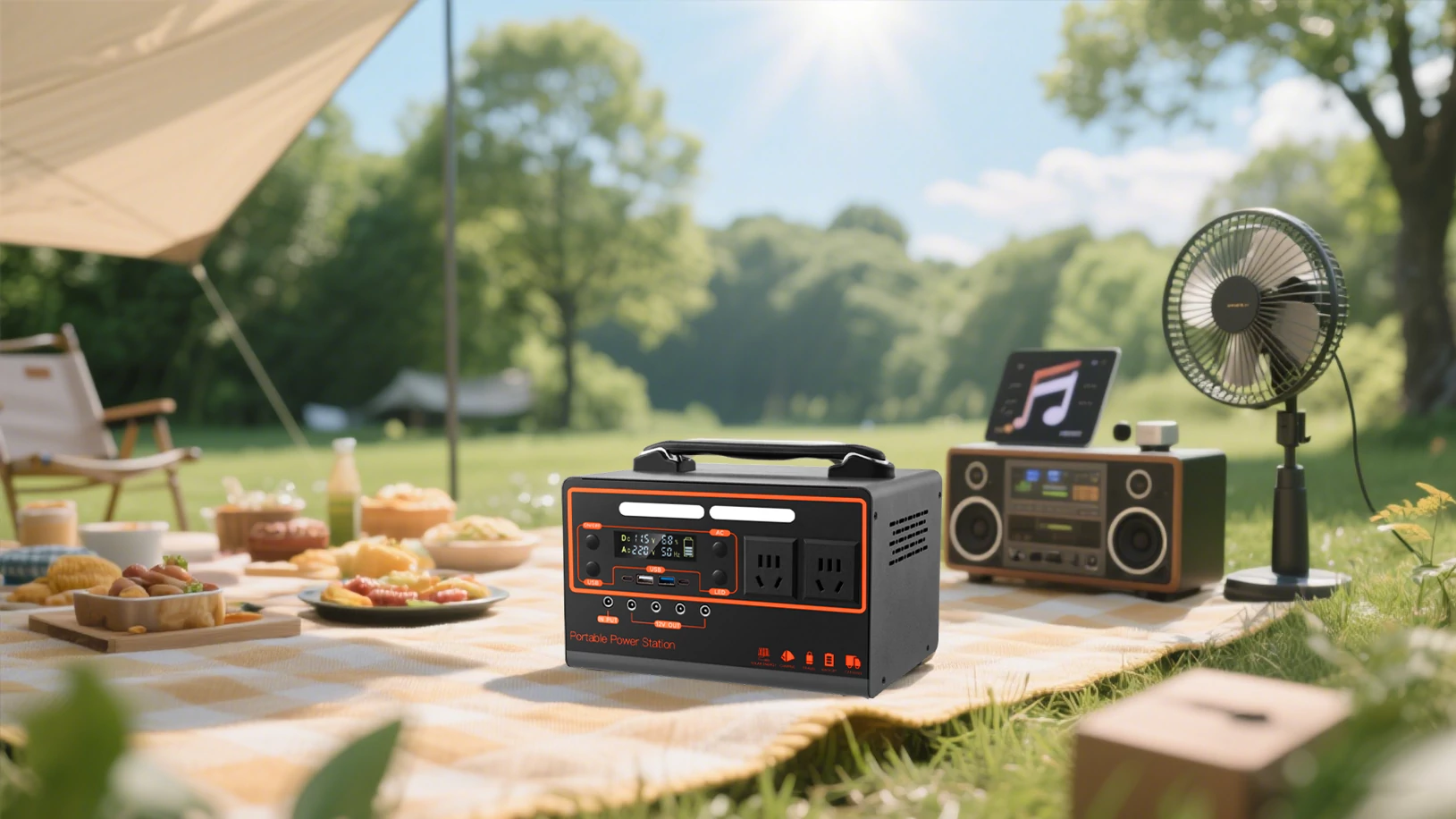 Appearance of portable power station.